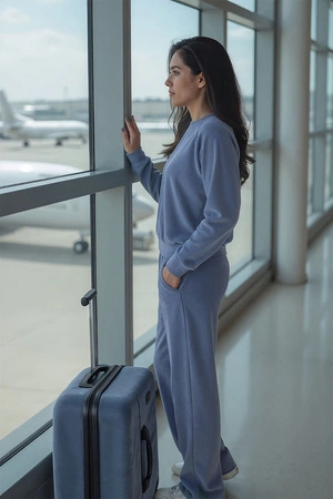 Vivisence 9206kmpl Komplet bluza+spodnie, błękitny