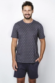 Italian Fashion Ricardo kr.r. kr.sp. Nocna piżama, druk/granat