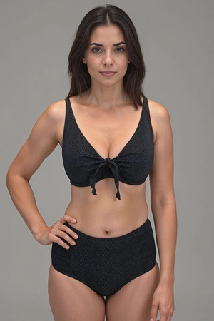 Vivisence 3002 Kostium kąpielowy wysokie figi, czarny-błysk