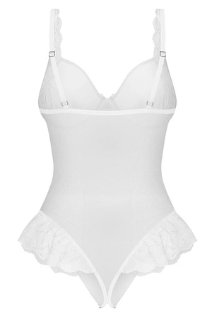 Obsessive Weddya crotchless teddy Body sexy, white