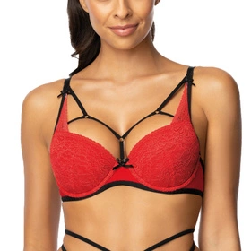 Mat 3636/11 Loren Biustonosz push-up, czerwono-czarny