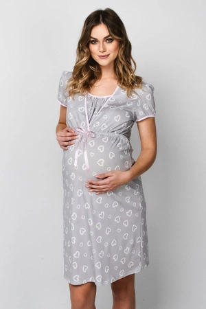 Italian Fashion Noelia kr.r. Nocna koszula, druk/szary