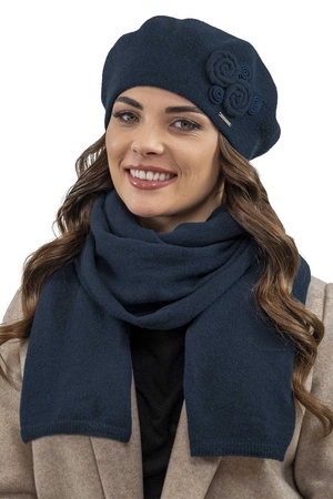 Vivisence 7037 Nakrycie głowy beret, granatowy