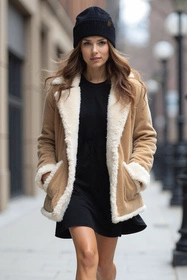 Vivisence 70113Kmpl Komplet czapka+szalik, czarny