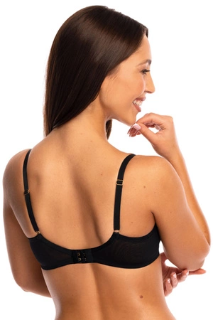 Bella Misteria 36-76 Klasyczna Elegancja Biustonosz push-up, beżowo-czarny