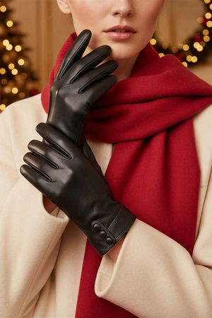 Vivisence 7211 Rękawiczki skórzane, black