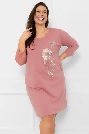 Italian Fashion Akita r.3/4 Nocna koszula, ceglasty