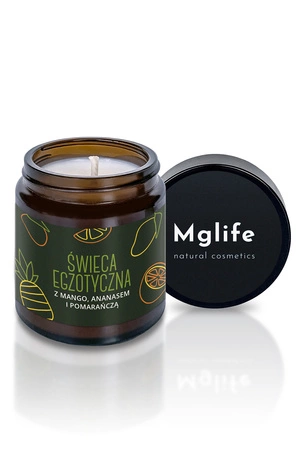 Mglife Świeca egoztyczna z mango, ananasem i pomarańczą - rzepakowa Świeca zapachowa, naturalna