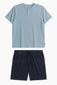 Atlantic NMP-386 Nocna piżama, niebieski/grafit