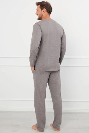 Italian Fashion Ludwik dł.r. dł.sp. Nocna piżama, śr.melanż