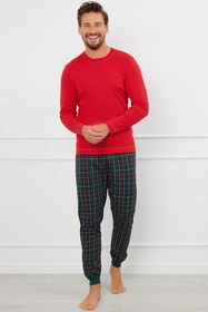 Italian Fashion Fogo dł.r. dł.sp. Nocna piżama, czerwony/druk