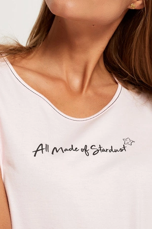 Italian Fashion Karla kr.r. dł.sp. Nocna piżama, łosoś/druk