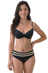 Vivisence 3222M Kostium kąpielowy figi, czarno-złoty