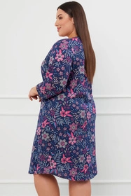 Italian Fashion Folk r.3/4 Nocna koszula, gdruk/granat