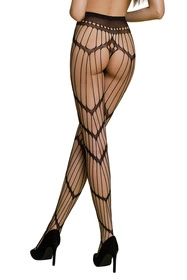 Passion ECO S006 Wyrób pończoszniczy pończochy z pasem, black