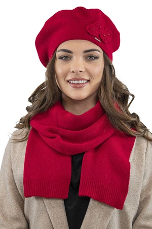 Vivisence 7006 Nakrycie głowy beret, czerwony