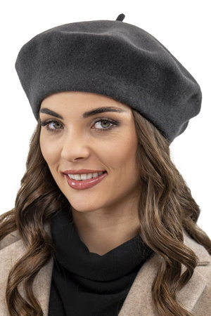 Vivisence 7073 Nakrycie g�owy beret, ciemnoszary