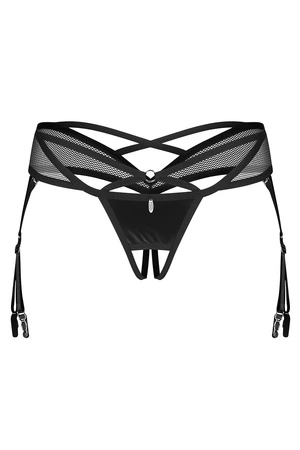 Obsessive Dominna crotchless thong Majtki stringi otwarte, black