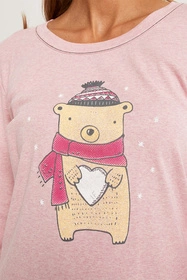 Italian Fashion Baula dł.r. Nocna koszula, melanż róż