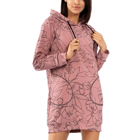 Reviver F5508 Sukienka klasyczna, pudrowy róż