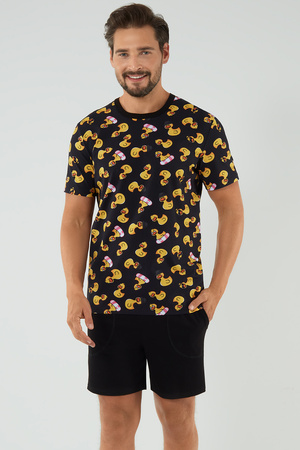 Italian Fashion Anatre Men kr.r. kr.sp. Nocna pi�ama, druk/czarny