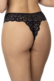 Róża Termena Majtki stringi, czarny
