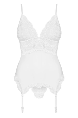 Obsessive 810-COR-2 Gorset sexy, biały