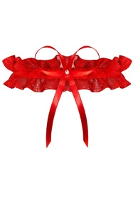 Julimex PW-02 Oddessa Wyrób pończoszniczy podwiązka, czerwony