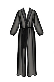 Passion Zinnia peignoir Nocna peniuar, black