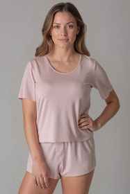 Vivisence 2042 Nocna komplet koszulka + szorty, różowy