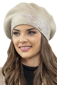 Vivisence 7051 Nakrycie głowy beret, beżowy