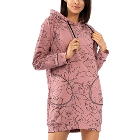 Reviver F5508 Sukienka klasyczna, pudrowy róż