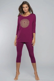 Italian Fashion Mandala r.3/4 sp.3/4 Nocna piżama, wino