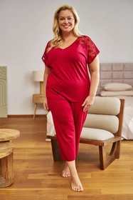 Doctor Nap PB.7259 Nocna piżama, burgundy red