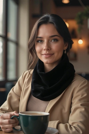 Vivisence 7109 Szalik lub apaszka komin, czarny