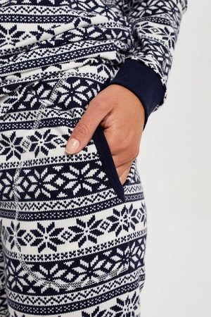 Italian Fashion Alaska dł.r. dł.sp. Nocna piżama, druk/granat