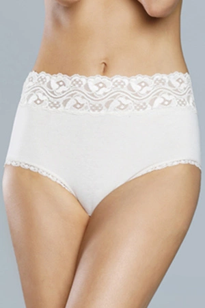 Italian Fashion Jamajka maxi Majtki wysokie figi, biały