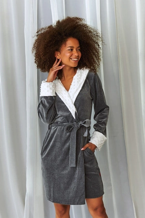 Doctor Nap SDB.7059 Nocna szlafrok, dark grey