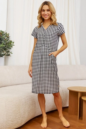 Doctor Nap TCB.5271 Nocna koszula, black check