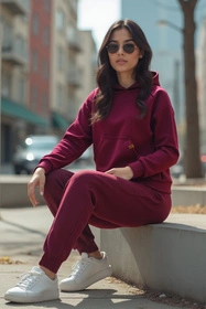 Vivisence 9203kmpl Komplet bluza+spodnie, bordowy