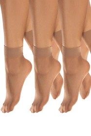 Vivisence 8300 3-pack Classic 20 DEN Wyrób pończoszniczy skarpetki, daino