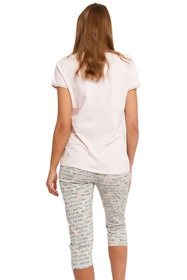 Italian Fashion Karla kr.r. sp.3/4 Nocna piżama, łosoś/druk