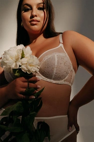 Ava 1396 Crystal Maxi Biustonosz miękki, ecru