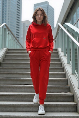 Vivisence 9003 Bluza nierozpinana, czerwony