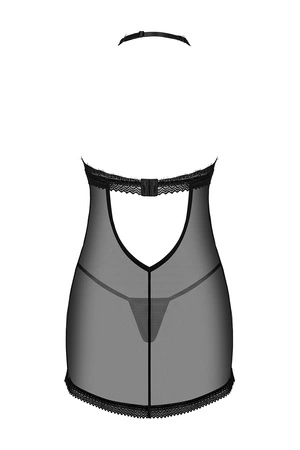 Obsessive Medilla chemise Nocna komplet koszulka + stringi, czarny