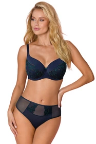 Vena VF-474 Majtki wysokie figi, granat-zielony