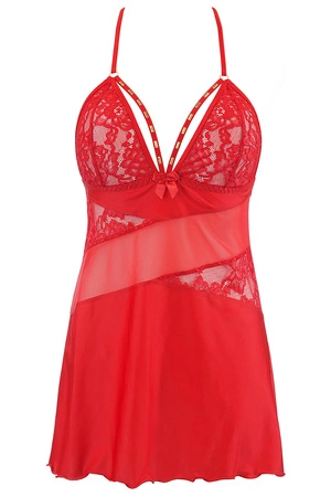 Axami V-10469 Nocna komplet koszulka + stringi, czerwony
