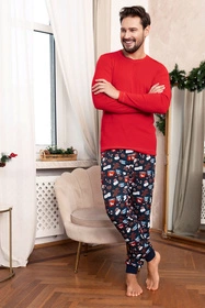 Italian Fashion Rojas dł.r. dł.sp. Nocna piżama, czerwony/druk