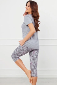 Italian Fashion Ibena kr.r. sp.3/4 Nocna piżama, melanż/druk