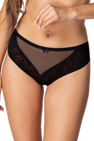 PariPari Laila Majtki wysokie brazyliany, black-red